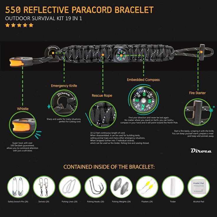 survival cord bracelet